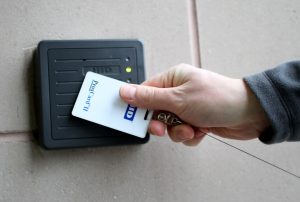 Security door swipe cards for access control