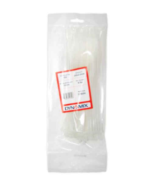 Dynamix CAB200 200mm x 2.5mm Cable Ties, Pack of 100