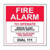 Tyco FP-FLB1 Fire to Operate Label on sale